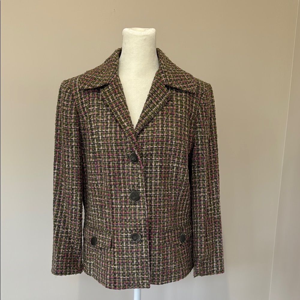 Sigrid Olsen Women's Tweed Jacket - Multicolor Size 8
